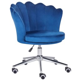 Krzesło biurowe regulowane welurowe niebieskie MONTICELLO Lumarko!