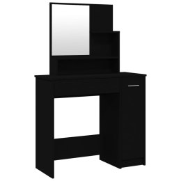 Toaletka z lustrem, czarna, 86,5x35x136 cm Lumarko!