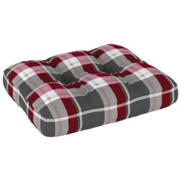 Poduszka na sofę z palet, czerwona krata, 50x40x10 cm Lumarko!