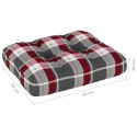 Poduszka na sofę z palet, czerwona krata, 50x40x10 cm Lumarko!