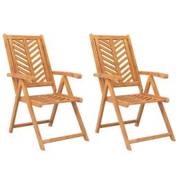 Rozkładane krzesła ogrodowe, 2 szt., lite drewno akacjowe Lumarko!