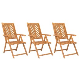 Rozkładane krzesła ogrodowe, 3 szt., lite drewno akacjowe Lumarko!