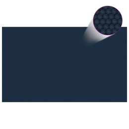 Pływająca folia solarna z PE, 1000x600 cm, czarno-niebieska Lumarko!