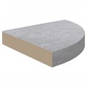 Narożna półka ścienna, szarość betonu, 25x25x3,8 cm MDF Lumarko!
