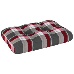 Poduszka na sofę z palet, czerwona krata, 60x40x10 cm Lumarko!