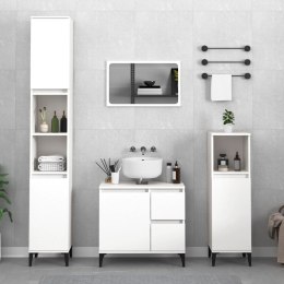 Szafka łazienkowa, biała, 30x30x190 cm, materiał drewnopochodny Lumarko!