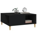 Stolik kawowy, czarny, 80x80x36,5 cm, materiał drewnopochodny Lumarko!