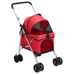 Składany wózek dla psa, czerwony, 76x50x100 cm, tkanina Oxford Lumarko!