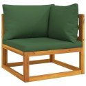 9-cz. zestaw wypoczynkowy do ogrodu, zielone poduszki, drewno Lumarko!