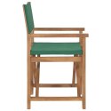 Składane krzesła reżyserskie, 2 szt., zielone, drewno tekowe Lumarko!