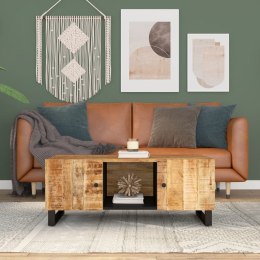 Stolik kawowy, 100x54x40 cm, mango i materiał drewnopochodny Lumarko!