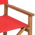 Składane krzesła reżyserskie, 2 szt., czerwone, drewno tekowe Lumarko!