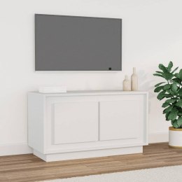 Szafka pod TV, biała, 80x35x45 cm, materiał drewnopochodny Lumarko!