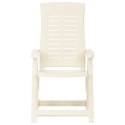 Rozkładane krzesła do ogrodu, 2 szt., plastikowe, białe Lumarko!