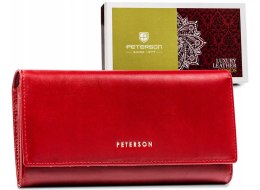 Klasyczny skórzany portfel damski z systemem RFID Lumarko!