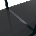 Stolik konsolowy, czarny, 160x35x75,5 cm, szkło hartowane Lumarko!