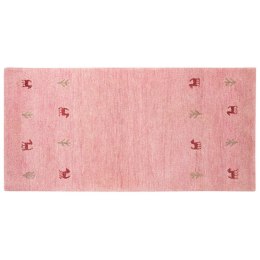 Dywan wełniany 80 x 150 cm różowy YULAFI Lumarko!