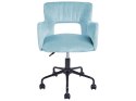 Krzesło biurowe regulowane welurowe jasnoniebieskie SANILAC Lumarko!