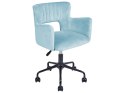 Krzesło biurowe regulowane welurowe jasnoniebieskie SANILAC Lumarko!