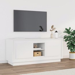 Szafka pod TV, biała, 102x35x45 cm, materiał drewnopochodny Lumarko!