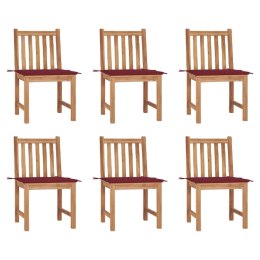 Krzesła ogrodowe z poduszkami, 6 szt., lite drewno tekowe Lumarko!