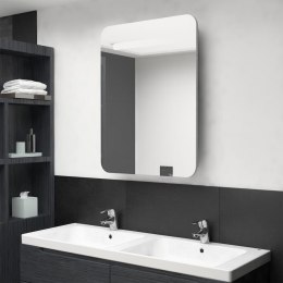 Szafka łazienkowa z lustrem i LED, szarość betonu, 60x11x80 cm Lumarko!