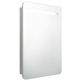 Szafka łazienkowa z lustrem i LED, szarość betonu, 60x11x80 cm Lumarko!