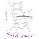 Składane krzesła ogrodowe, 2 szt., 56x63x90 cm, drewno tekowe Lumarko!