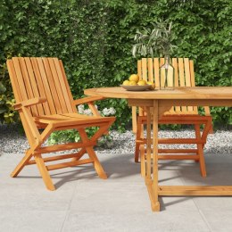 Składane krzesła ogrodowe, 2 szt., 61x67x90 cm, drewno tekowe Lumarko!