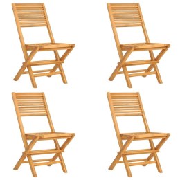 Składane krzesła ogrodowe, 4 szt., 47x62x90 cm, drewno tekowe Lumarko!
