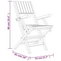 Składane krzesła ogrodowe, 4 szt., 55x61x90 cm, drewno tekowe Lumarko!