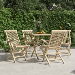 Składane krzesła ogrodowe, 4 szt., szare, 56x61x89 cm, tekowe Lumarko!
