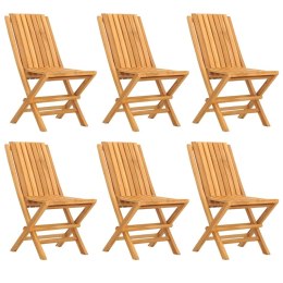 Składane krzesła ogrodowe, 6 szt., 47x47x89 cm, drewno tekowe Lumarko!