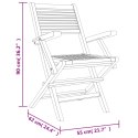 Składane krzesła ogrodowe, 6 szt., 55x62x90 cm, drewno tekowe Lumarko!