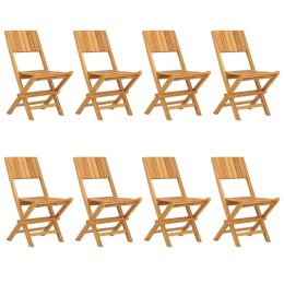 Składane krzesła ogrodowe, 8 szt., 47x61x90 cm, drewno tekowe Lumarko!