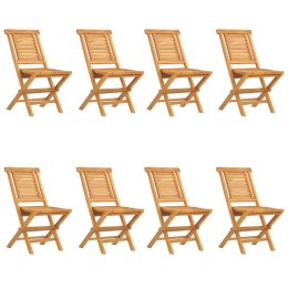 Składane krzesła ogrodowe, 8 szt., 47x63x90 cm, drewno tekowe Lumarko!