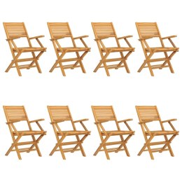 Składane krzesła ogrodowe, 8 szt., 55x62x90 cm, drewno tekowe Lumarko!