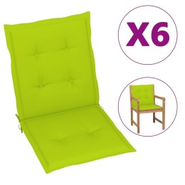 Poduszki na krzesła ogrodowe, 6 szt., jasnozielone, 100x50x3 cm Lumarko!