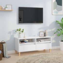 Szafka pod TV, biała, 100x34,5x44,5 cm, materiał drewnopochodny Lumarko!