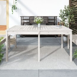 Stół ogrodowy, biały, 159,5x82,5x76 cm, lite drewno sosnowe Lumarko!