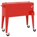 Wózek chłodniczy na kółkach, czerwony, 92x43x89 cm Lumarko!