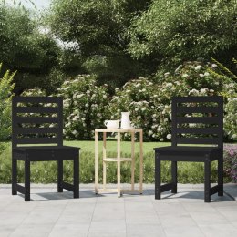 Krzesła ogrodowe, 2 szt., czarne, 40,5x48x91,5 cm, lita sosna Lumarko!