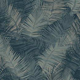 Tapeta Palm, kolor głęboki morski Lumarko