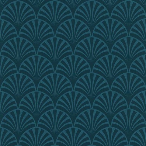 Tapeta 20's Pattern Artdeco, niebieska Lumarko