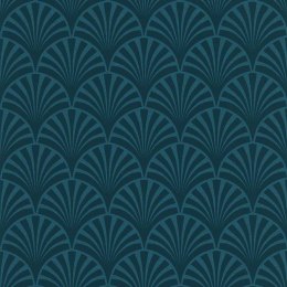 Tapeta 20's Pattern Artdeco, niebieska Lumarko