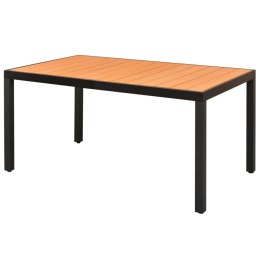 Stół ogrodowy, brązowy, 150x90x74 cm, aluminium i WPC Lumarko