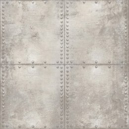 Tapeta w betonowe płyty, szaro-biała Lumarko