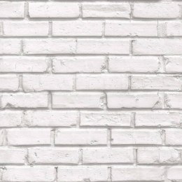 Tapeta w cegły, szaro-biała Lumarko