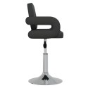 Obrotowe krzesła stołowe, 2 szt., czarne, obite sztuczną skórą Lumarko