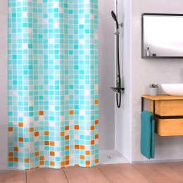 Zasłona prysznicowa w kolorową mozaikę, 200x180x0,2 cm Lumarko